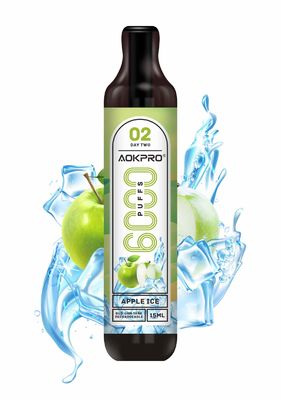 Liquide rechargeable de 6000 souffles E de TYPE-C qu'aucune cosse disjointe 15ml de Vape n'a prérempli