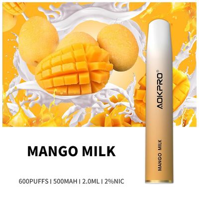 le lait 600 de la mangue 500mAh soufflent cosse préremplie en plastique dure jetable Vape de Vape