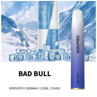 Le sel 600 de nicotine du PC 20mg de catégorie comestible soufflent Vape jetable à la barre d'hélice