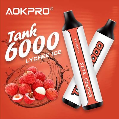 Type-c jetable Mesh Coil gauche de stylo de Vape de 6000 souffles d'acier inoxydable de PCTG