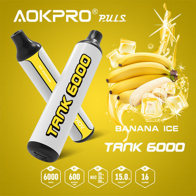 le stylo rechargeable 600mAh de Vape de barre de 1.2ohm Mesh Coil Banana Ice Air a préchargé