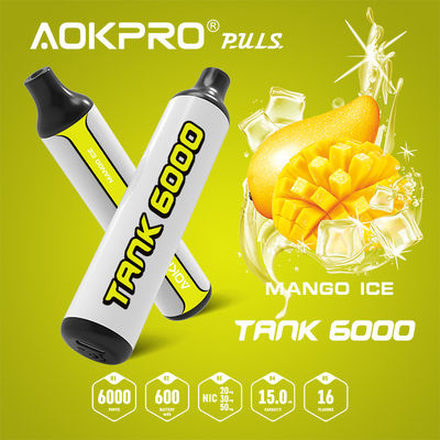 la mangue de 600mAh TYPE-C a assaisonné le stylo jetable rechargeable 15ml de Vape