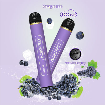Type-c jetable de stylo de Vape de 3000 souffles de nicotine de sel de 3% rechargeable