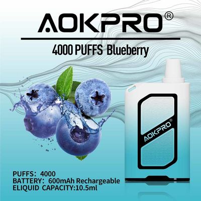 la myrtille 4000 de la force 50mg soufflent la nicotine jetable 5% de cosses de Vape