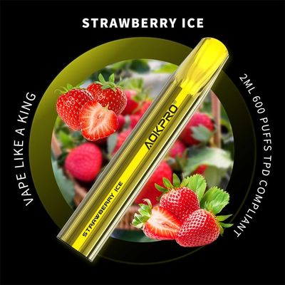 le stylo jetable 2ml de Vape de nicotine de dispositif de la cosse 1.6ohm non a prérempli