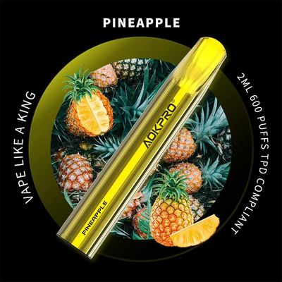 Saveurs jetables de barre d'Elf de liquide du dispositif 2ml E de cosse de l'ananas 20MG
