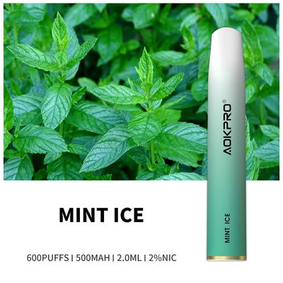 La glace en bon état TPD Vape 600 souffle les dispositifs jetables de sel de nicotine de 2ml 2%