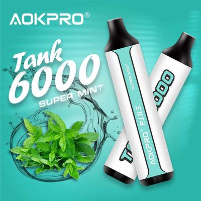 Stylo jetable 600mAh de Vape USB-C Vape de souffle d'AOKPRO Mesh Coil 6000